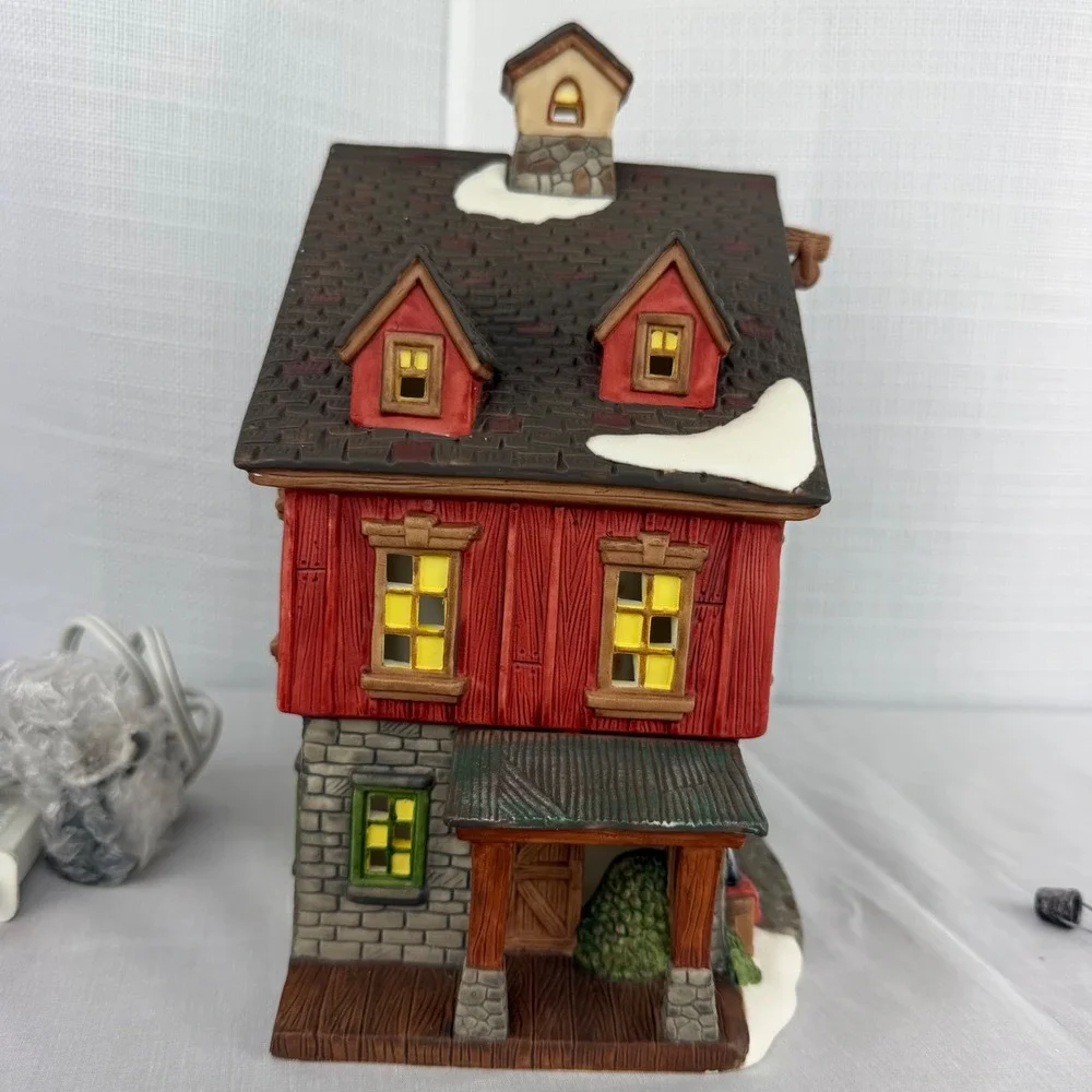 VTG Holiday Time Lighted Christmas Village Blacksmith